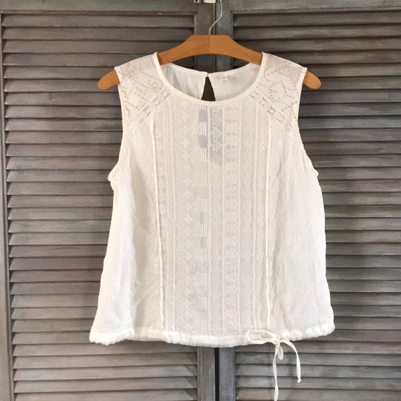 Anthropologie Tops - Tiny Embroidered Blouse